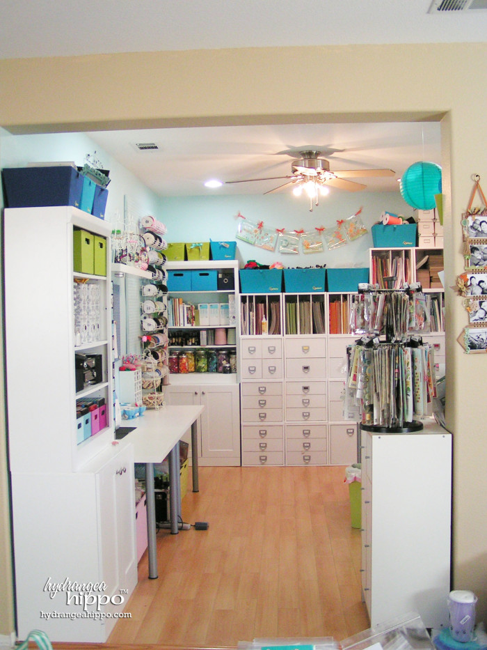 View of Jennifer Priest's scrapbook room circa 2010.
