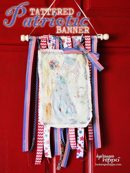 Craft Attitude 4th of July Tattered Patriotic Quilt Banner by Jennifer Priest