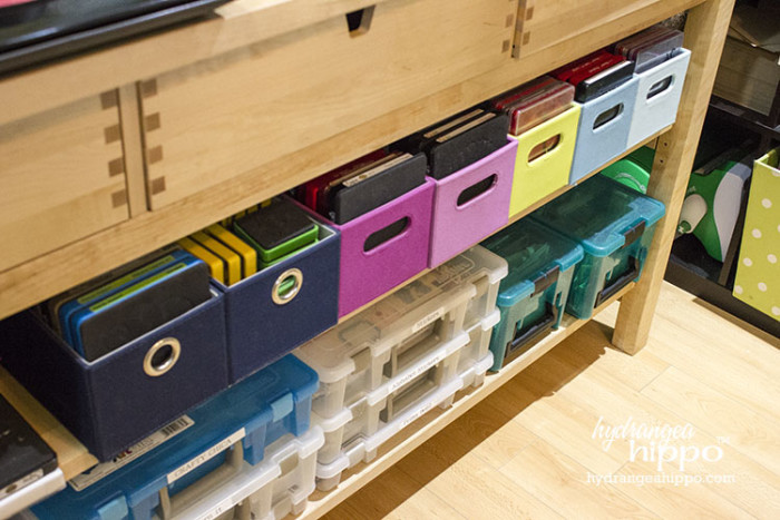 Craft Room Tour 2015 - Smart Fun DIY. Sizzix die storage - These art bins/compartment boxes are translucent making craft supplies easy to see and organize!