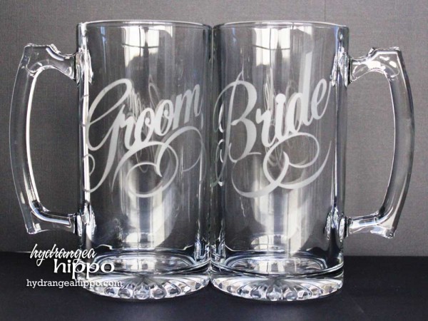 Bride and Groom Beer Mug Set 2