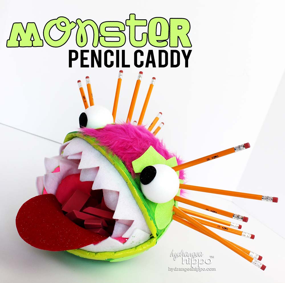 Back To School? Give the Teacher a Monster Pencil Caddy! - Hydrangea Hippo  by Jennifer Priest