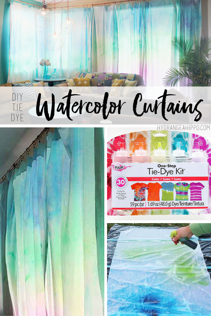 Watercolor curtains are easier than you think ! Check out this video turotial with tips on createing these curtains, finding fabric, and more. Your living room will be the most unique ever!