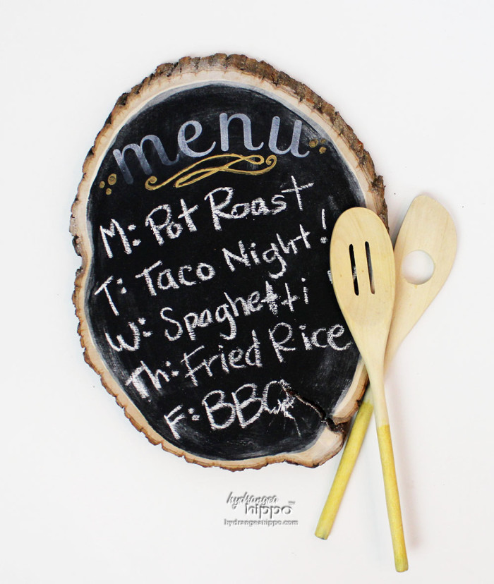 Bark Edge Chalkboard and Gold Tipped Spoon Gift Set by Jennifer Priest for Hydrangea Hippo - Handmade Holidays 2014
