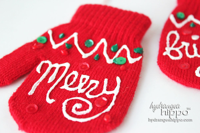 Mitten Ornaments by Jennifer Priest for hydrangeahippo 3