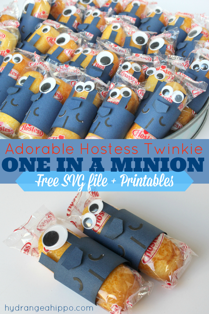 Make these adroable minion party favors for valentines with Twinkies and an electronic diecutting system.