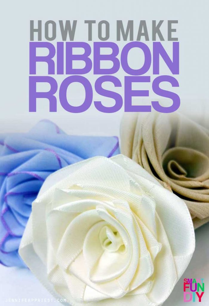 How to make ribbon roses using ANY ribbon - looks best with satin and cotton ribbon. Never buy flowers again - just MAKE your own!!